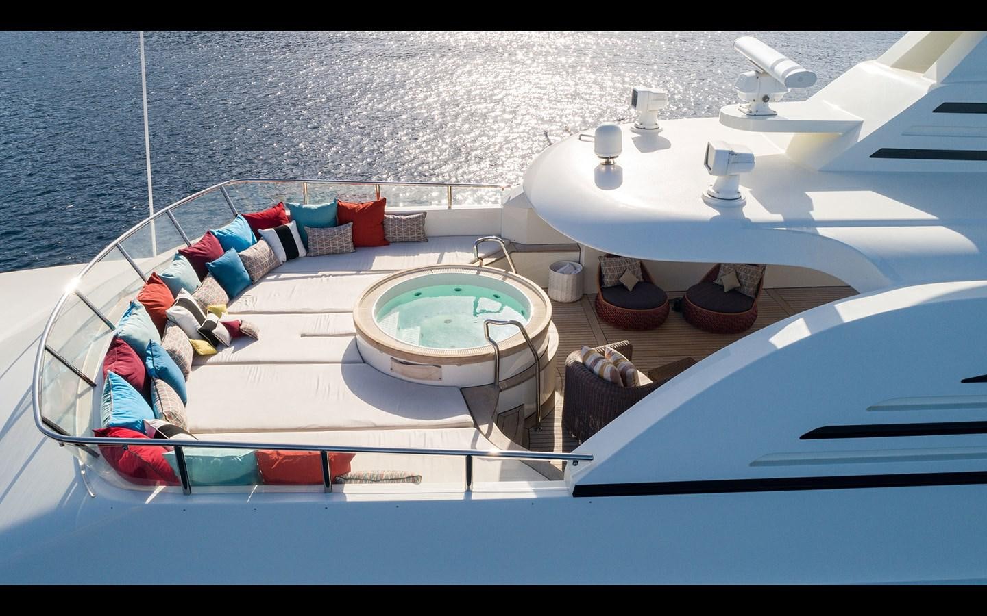 a boat with a sink and a tub on it aboard MAXIMILIAN MMIV Yacht for Charter