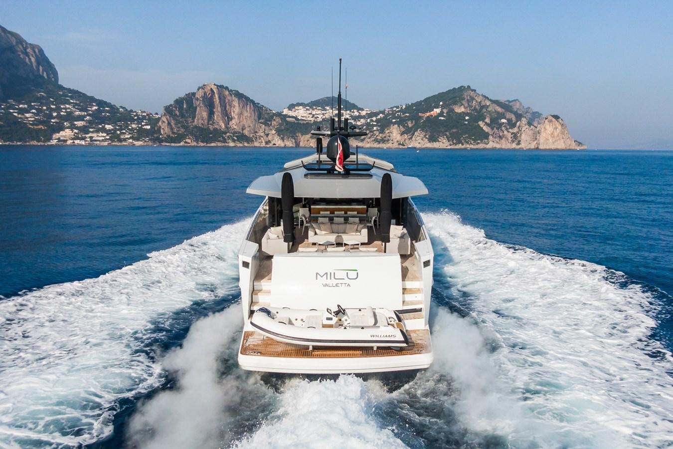 a boat on the water aboard MILU' Yacht for Sale