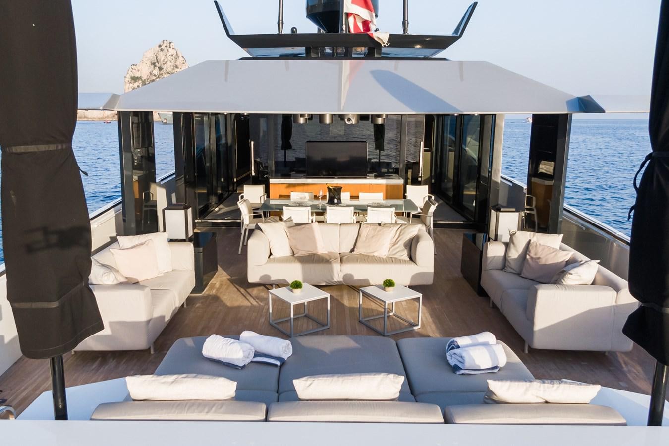 a boat on the water aboard MILU' Yacht for Sale
