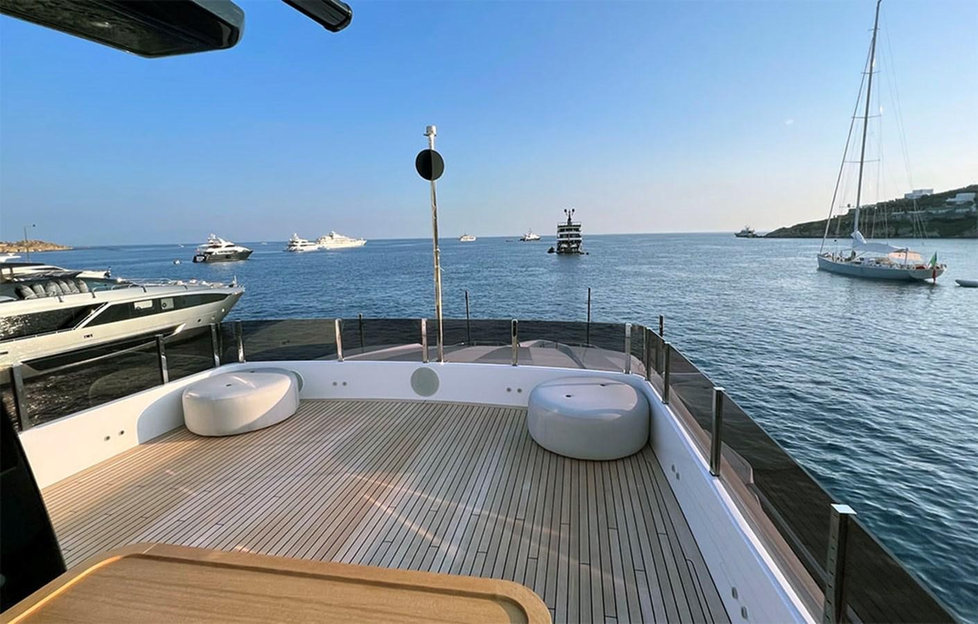 a deck with boats in it aboard CHECKMATE Yacht for Sale