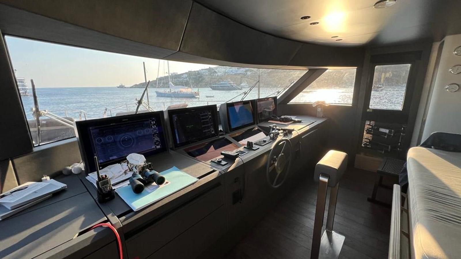 a room with many computers aboard CHECKMATE Yacht for Sale