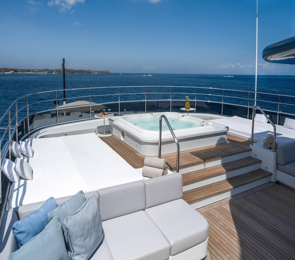 a boat on a deck aboard ATLAS Yacht for Sale