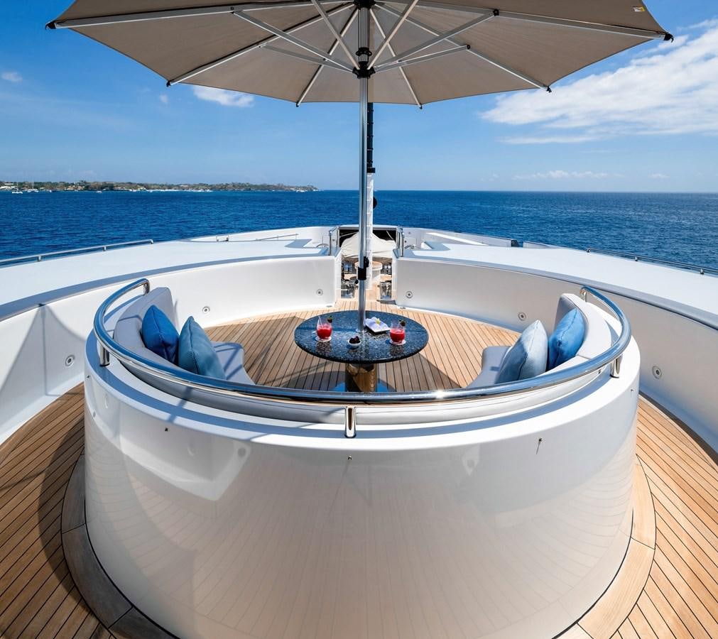 a boat on a deck aboard ATLAS Yacht for Sale