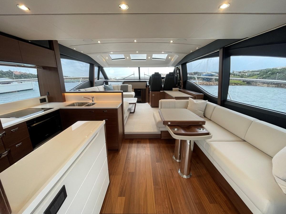 inside of a car aboard LESTO Yacht for Sale