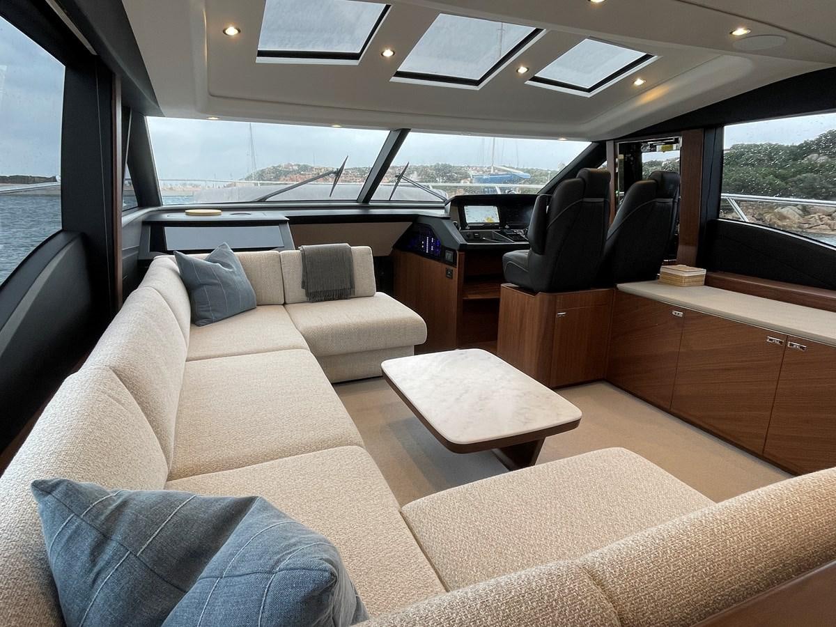 inside of a car aboard LESTO Yacht for Sale