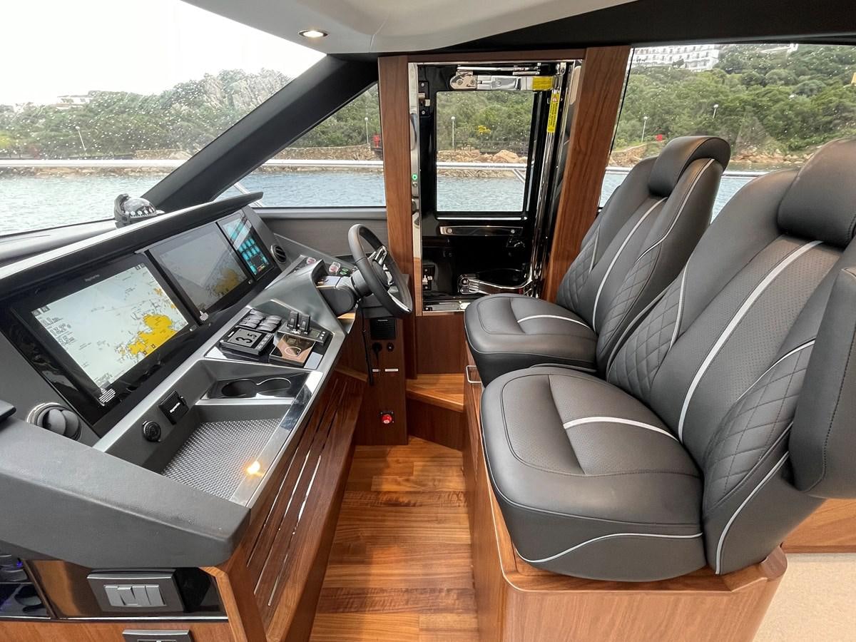 inside of a car aboard LESTO Yacht for Sale