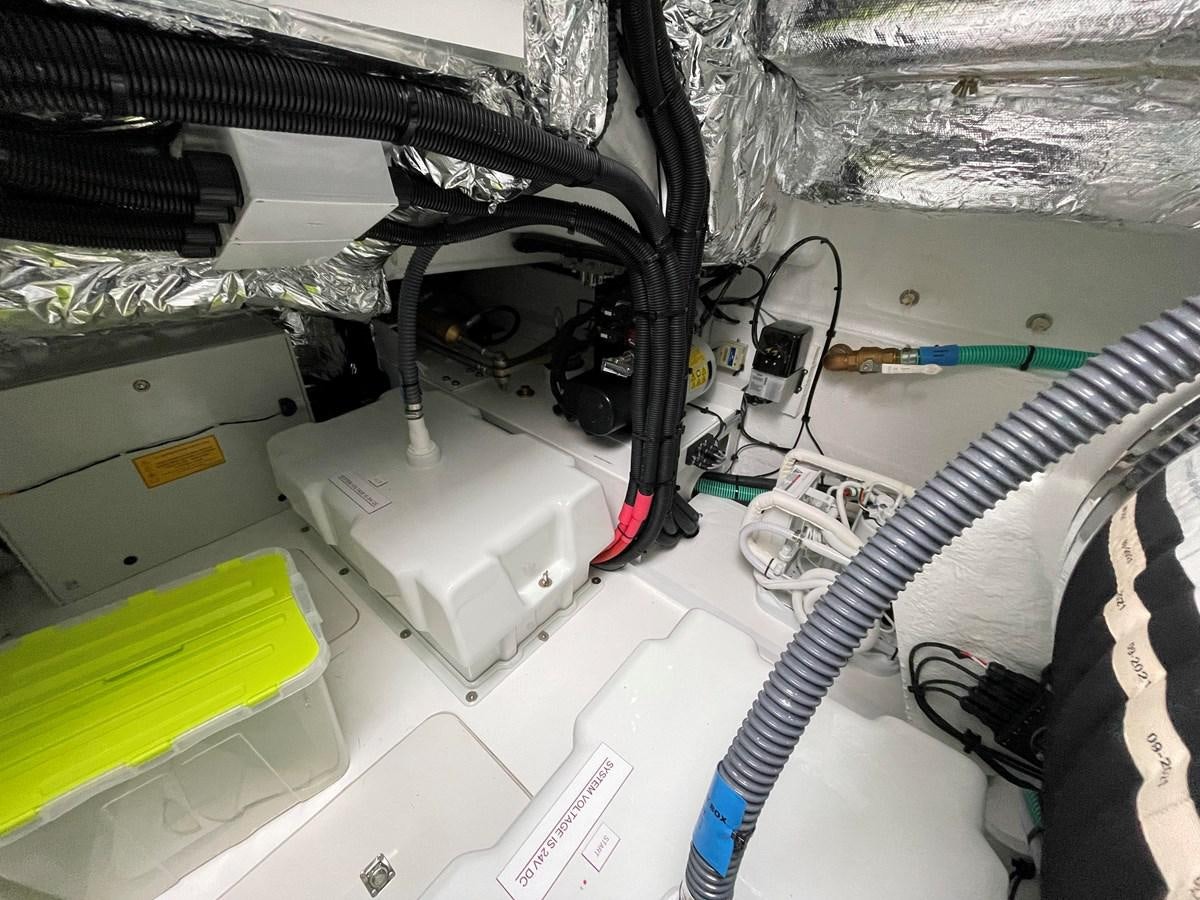 a white machine with wires aboard LESTO Yacht for Sale