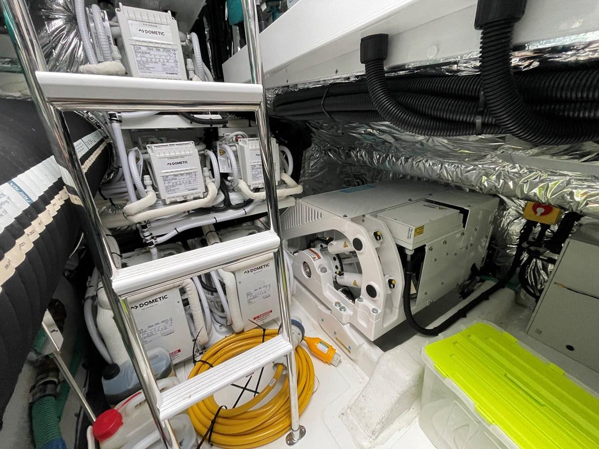 a large machine with many wires aboard LESTO Yacht for Sale