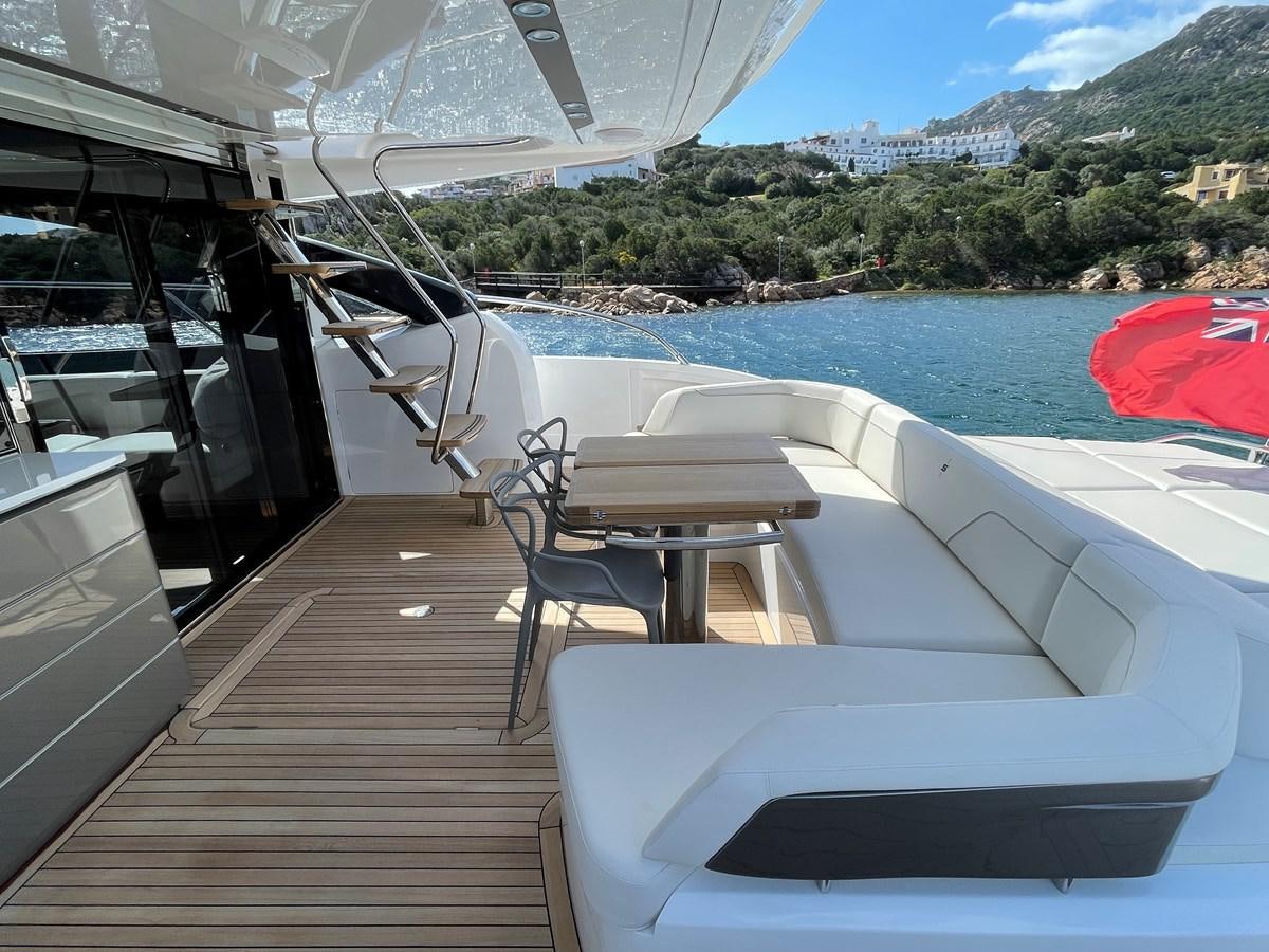 a boat on a deck aboard LESTO Yacht for Sale