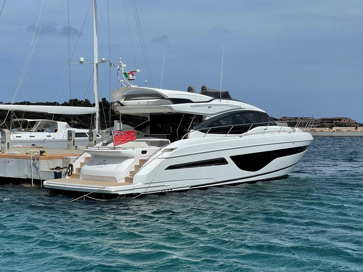 a white yacht in the water aboard LESTO Yacht for Sale