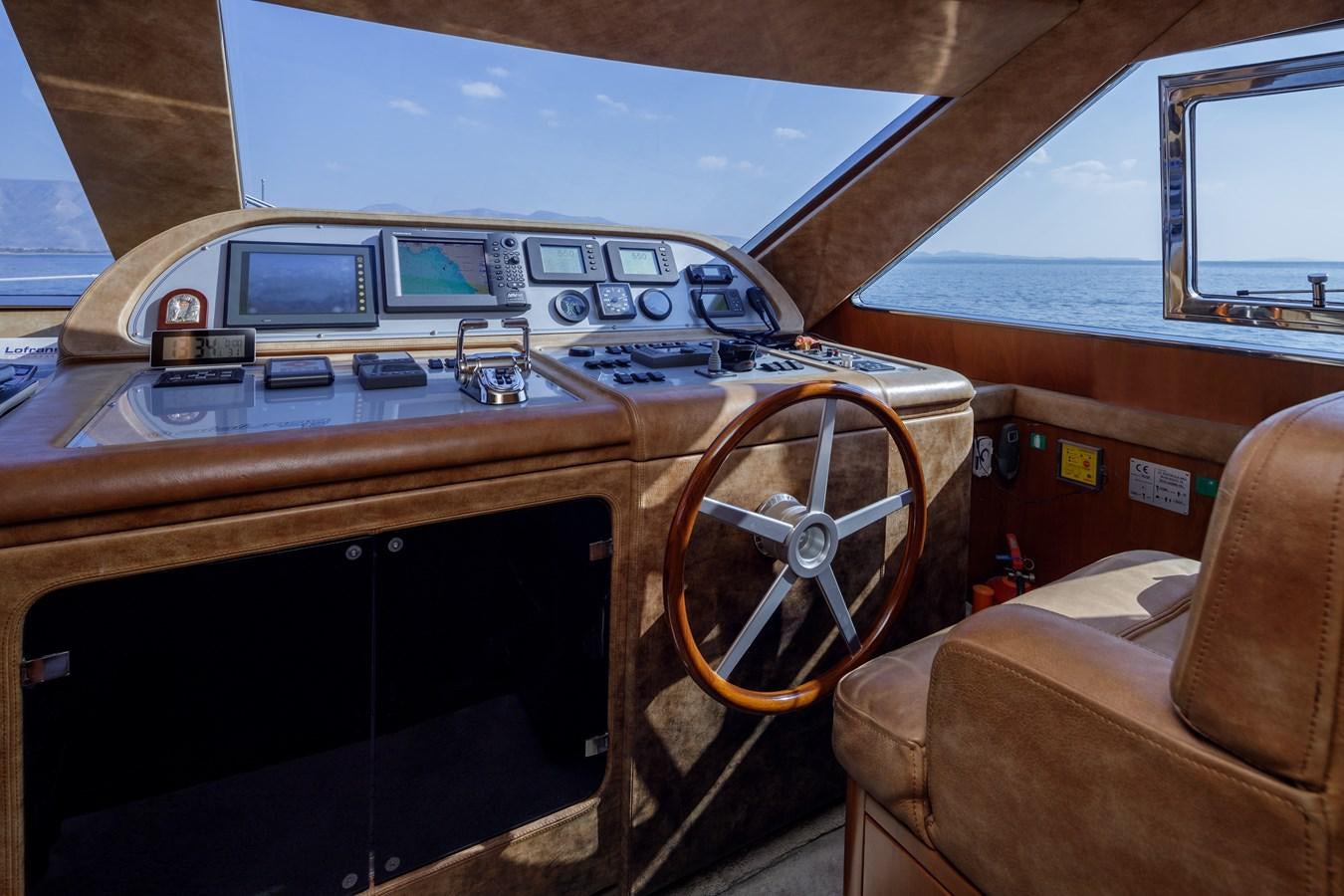 a cockpit of an airplane aboard SALTY Yacht for Sale