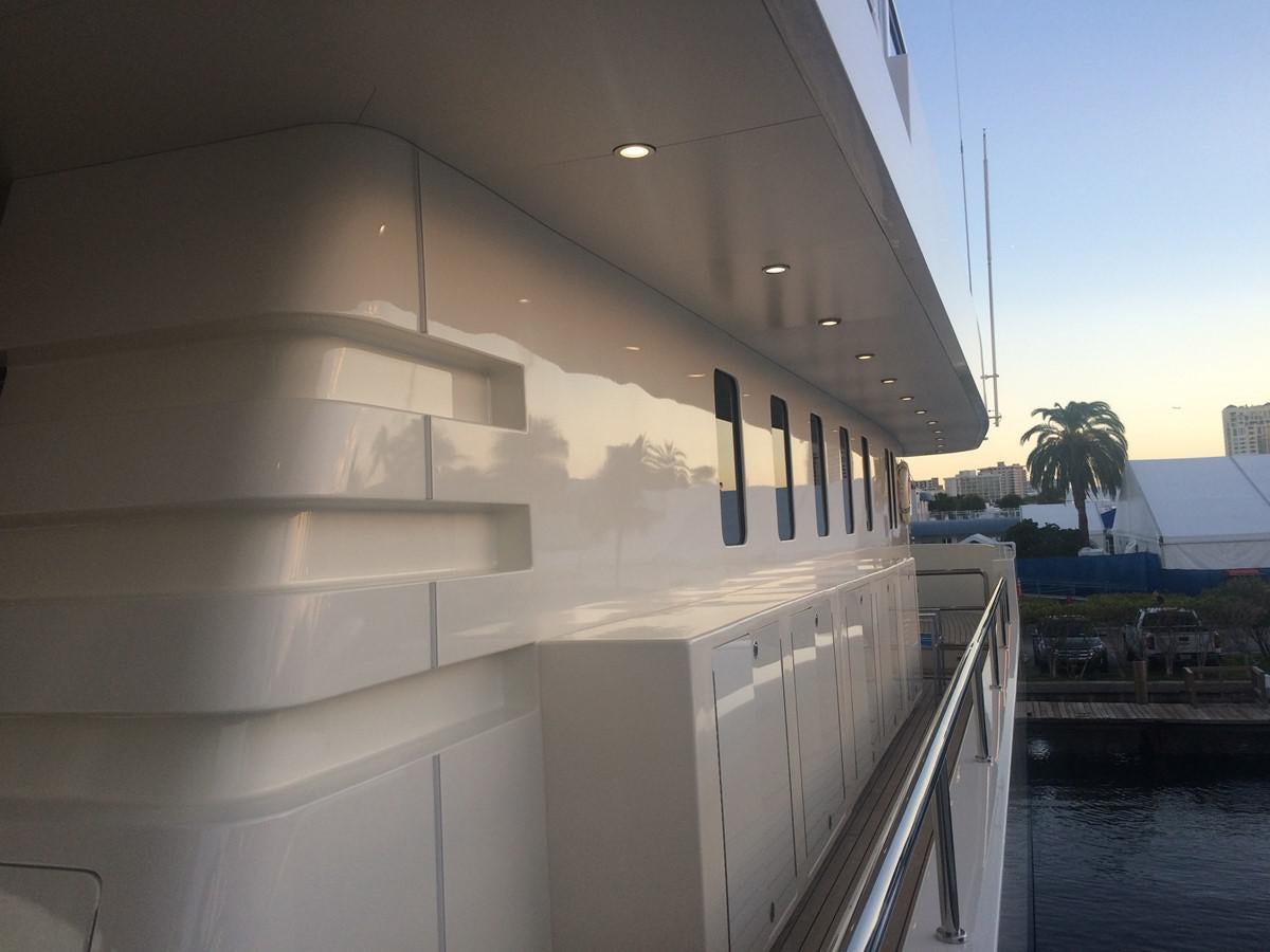 a building with columns and a bridge aboard THE BIG BLUE Yacht for Sale