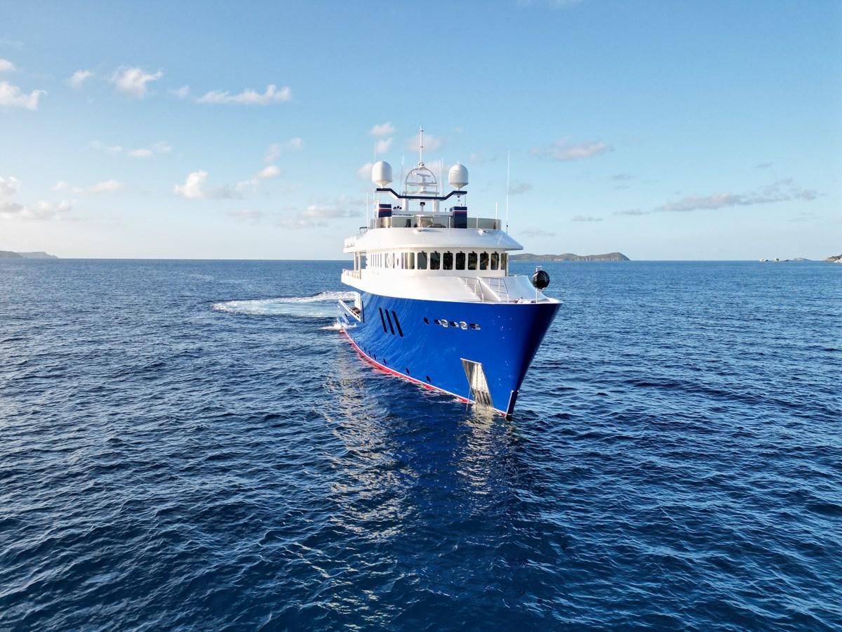 a boat in the water aboard THE BIG BLUE Yacht for Sale