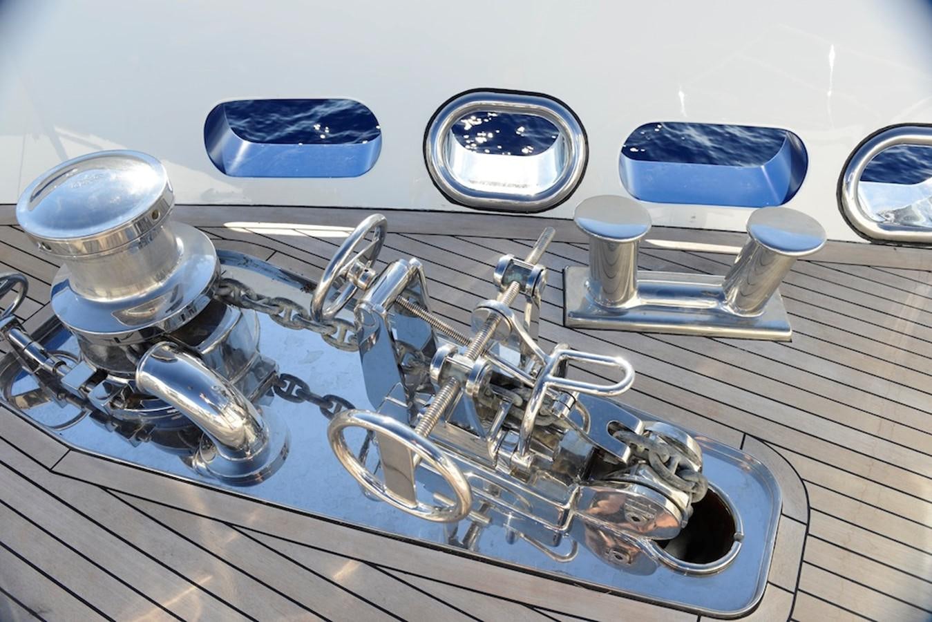 a close-up of a machine aboard THE BIG BLUE Yacht for Sale