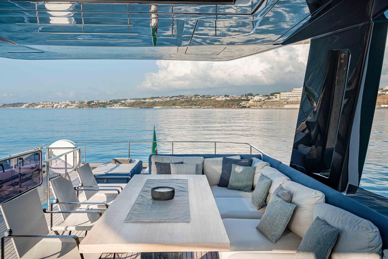 a table on a boat aboard YEMAJA Yacht for Sale