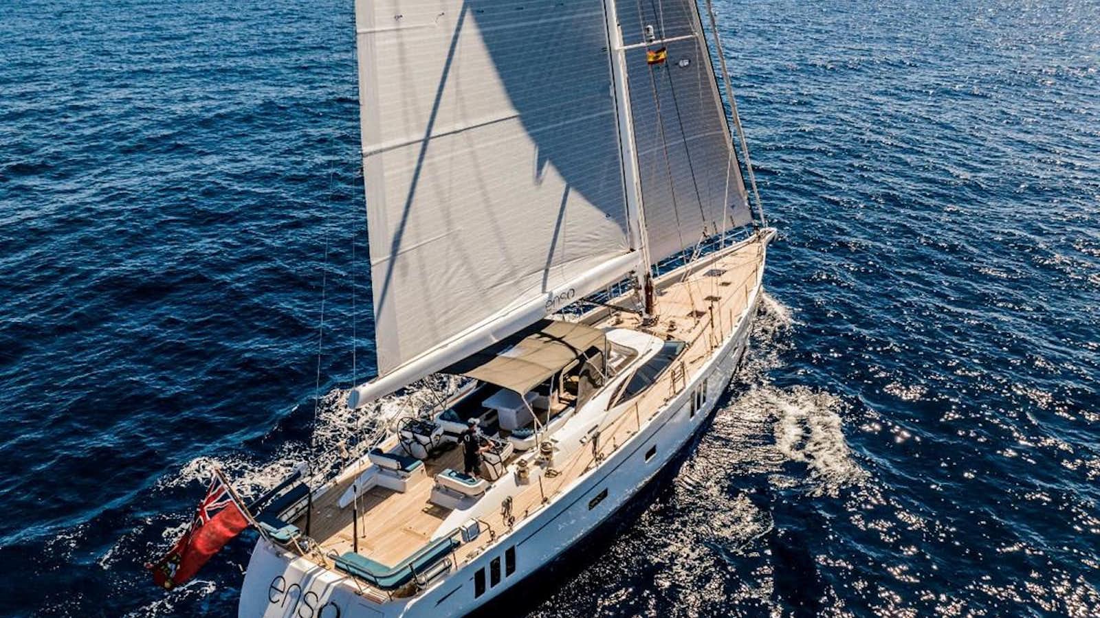 a boat in the water aboard ENSO Yacht for Sale