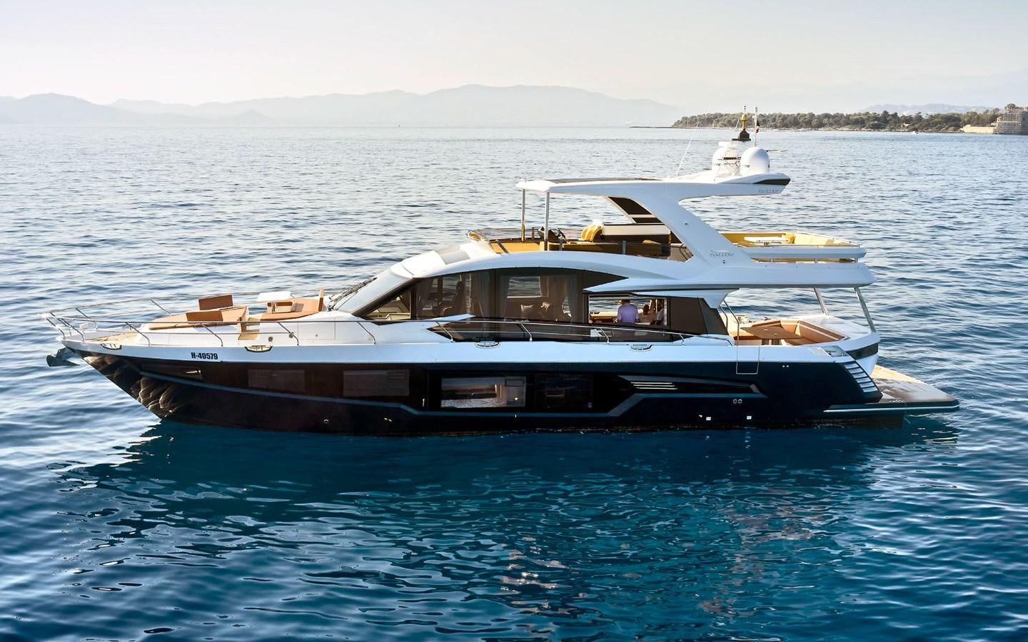a boat on the water aboard SERENITY Yacht for Sale