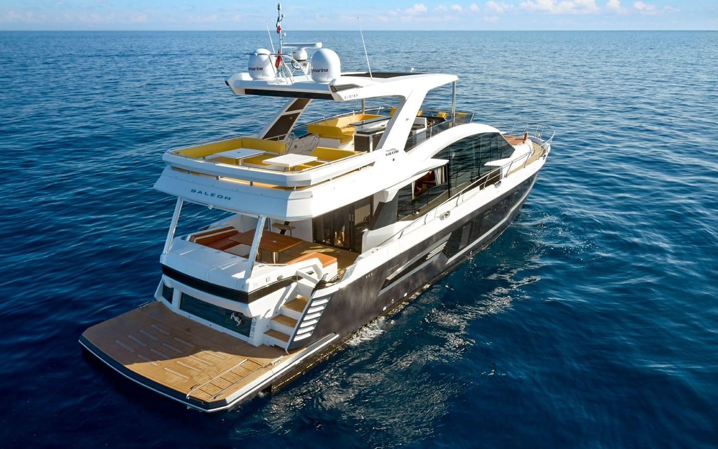 a boat on the water aboard SERENITY Yacht for Sale