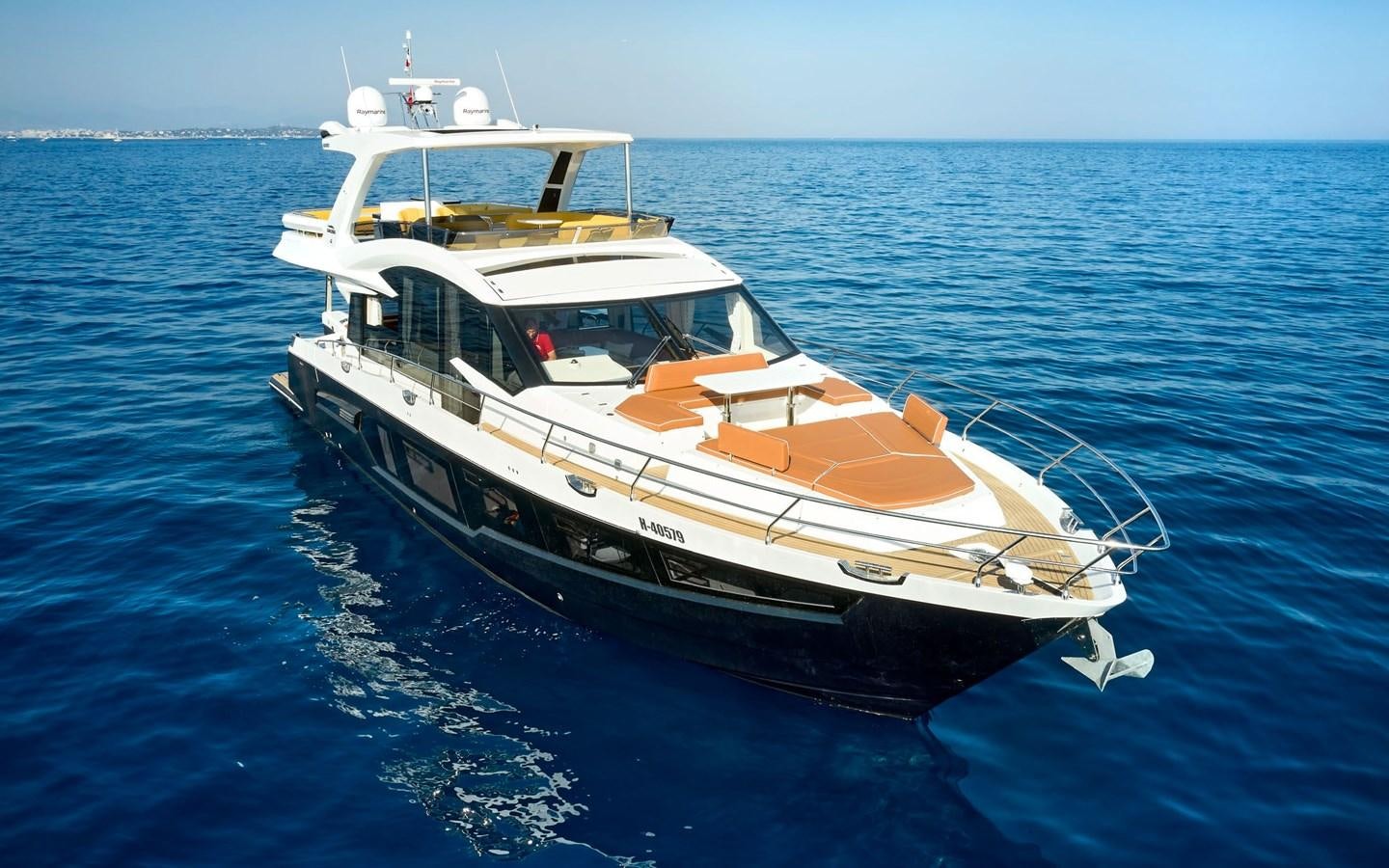 a boat in the water aboard SERENITY Yacht for Sale