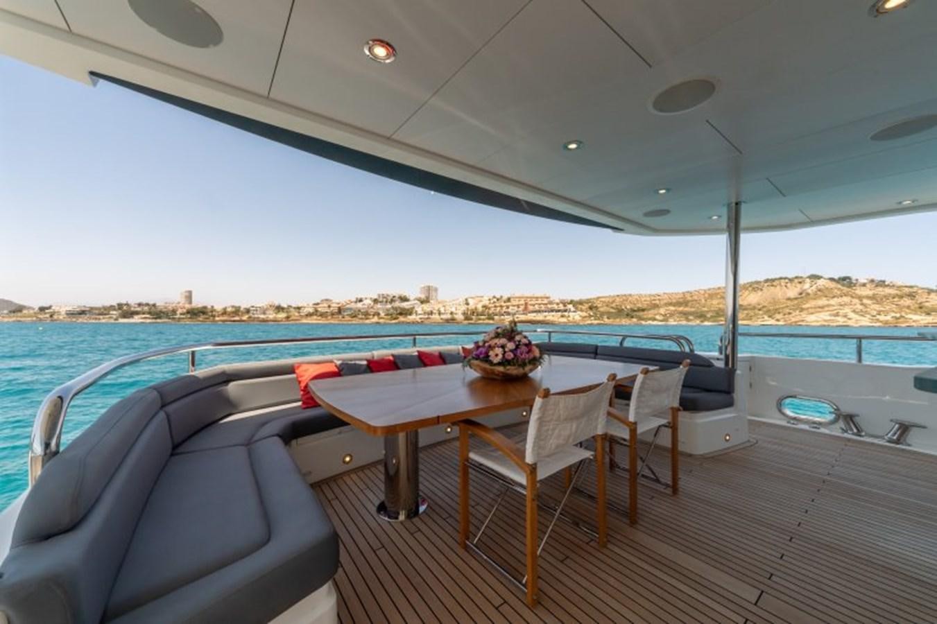 a table on a boat aboard SURVIVOR 2 Yacht for Sale