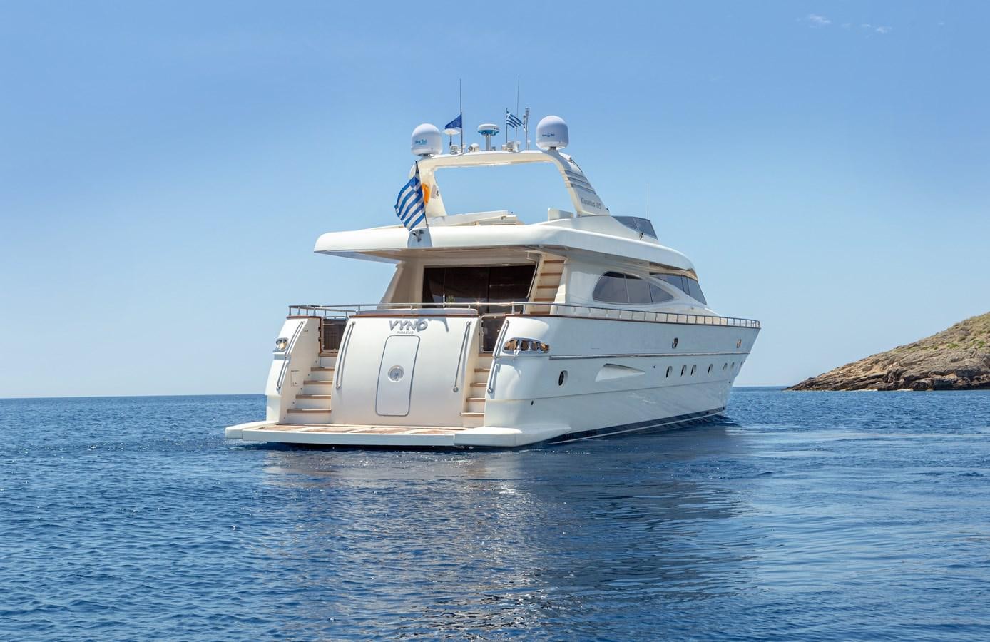 a boat in the water aboard VYNO Yacht for Sale