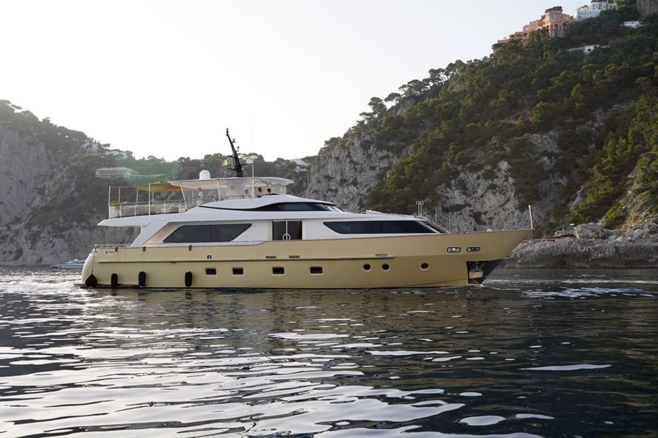 a boat in the water aboard AKUA Yacht for Sale