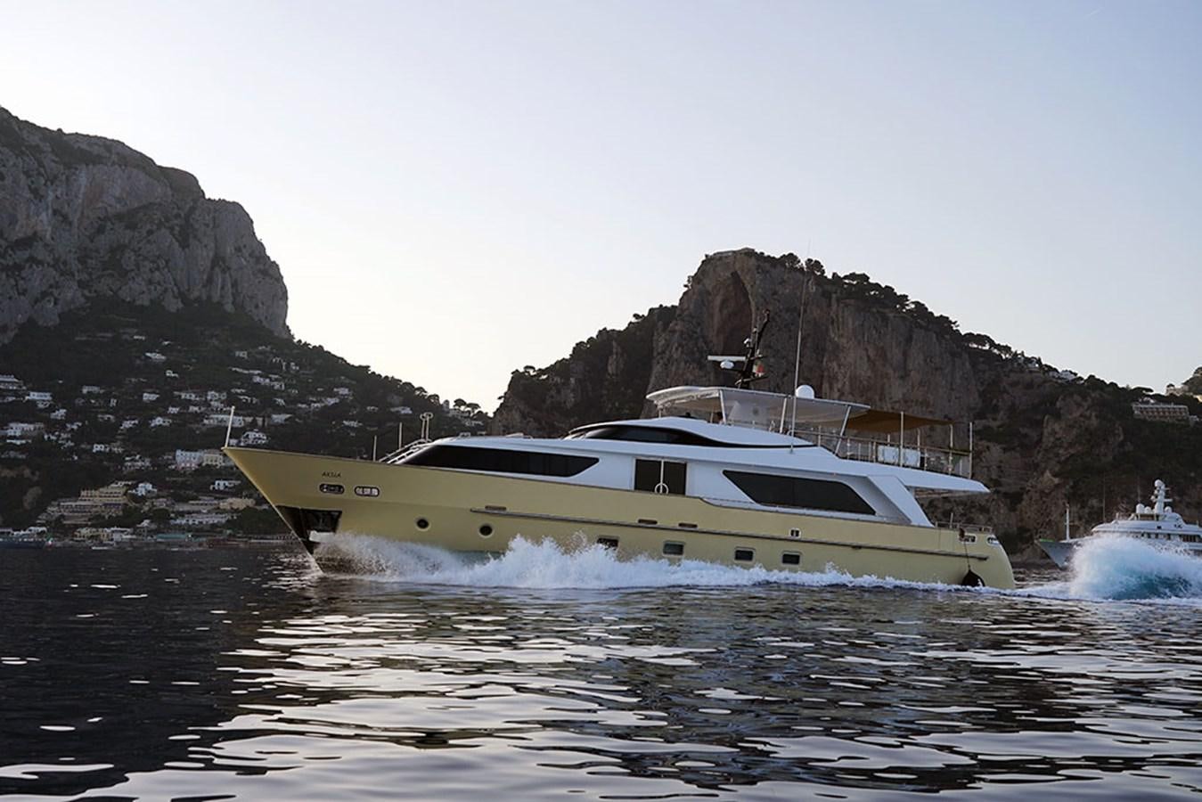 a boat on the water aboard AKUA Yacht for Sale