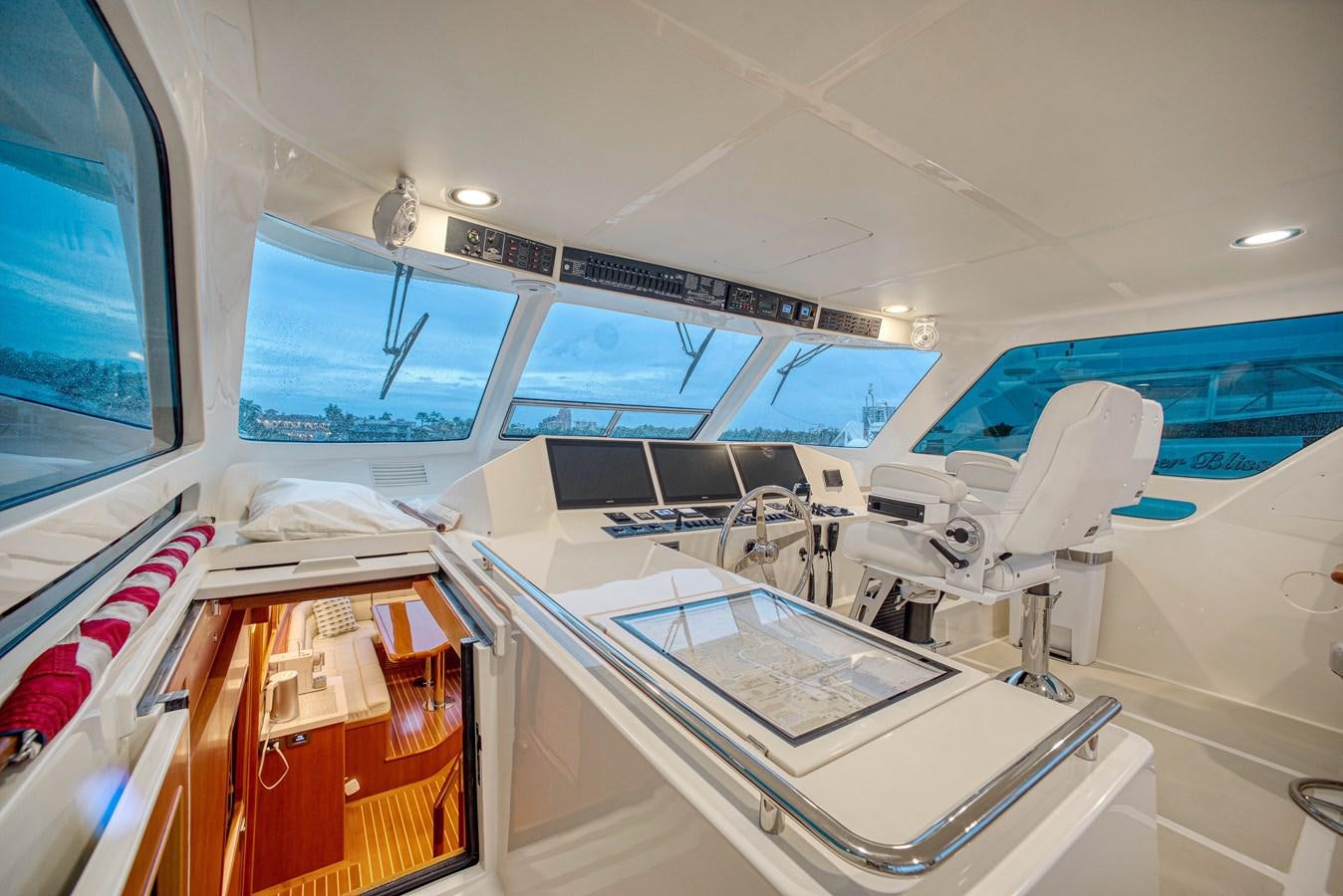 inside of a space ship aboard QUIXOTIC Yacht for Sale