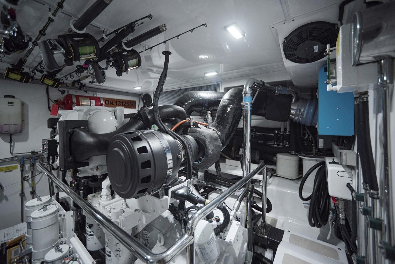 a machine with many parts aboard QUIXOTIC Yacht for Sale