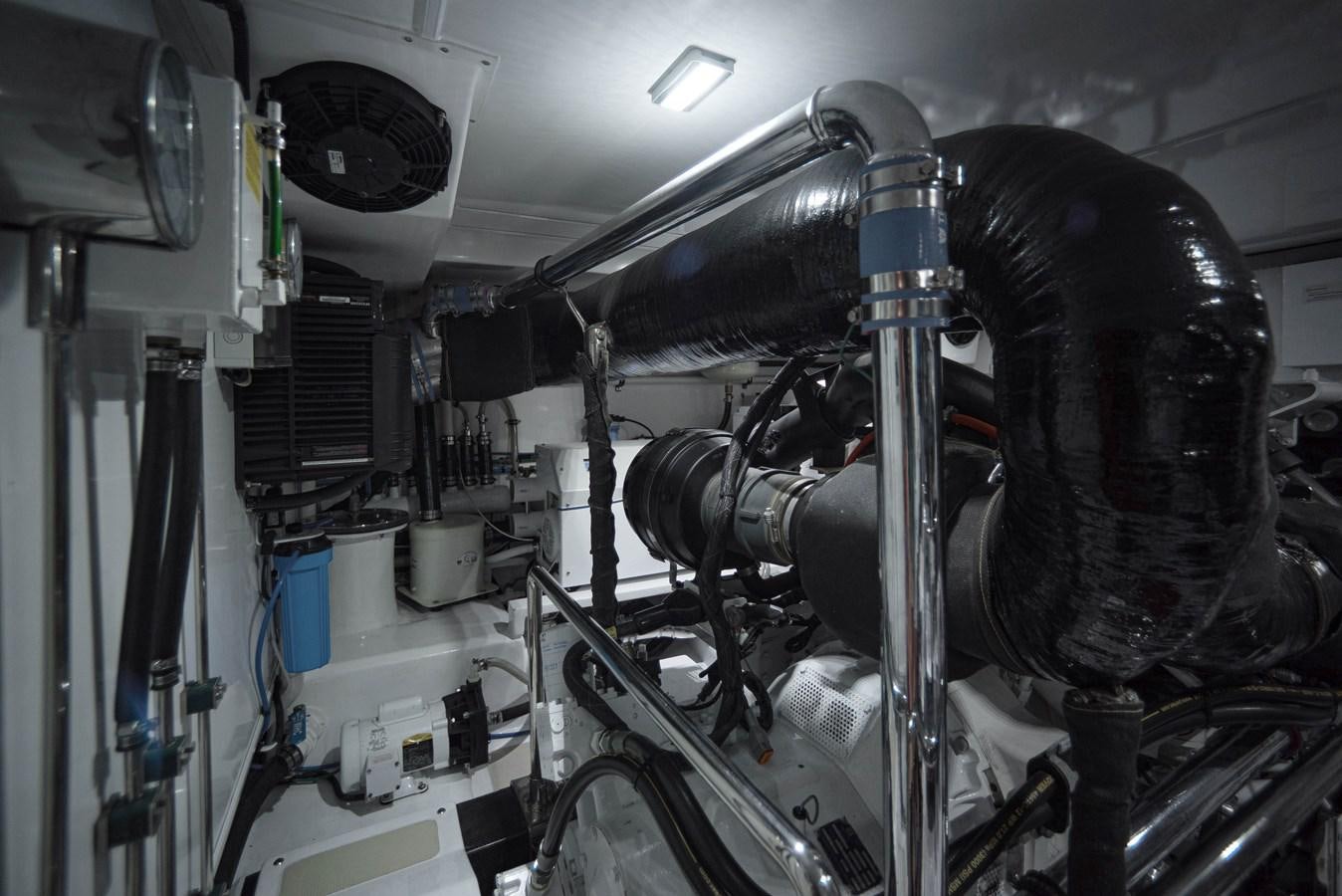 a large machine with pipes aboard QUIXOTIC Yacht for Sale