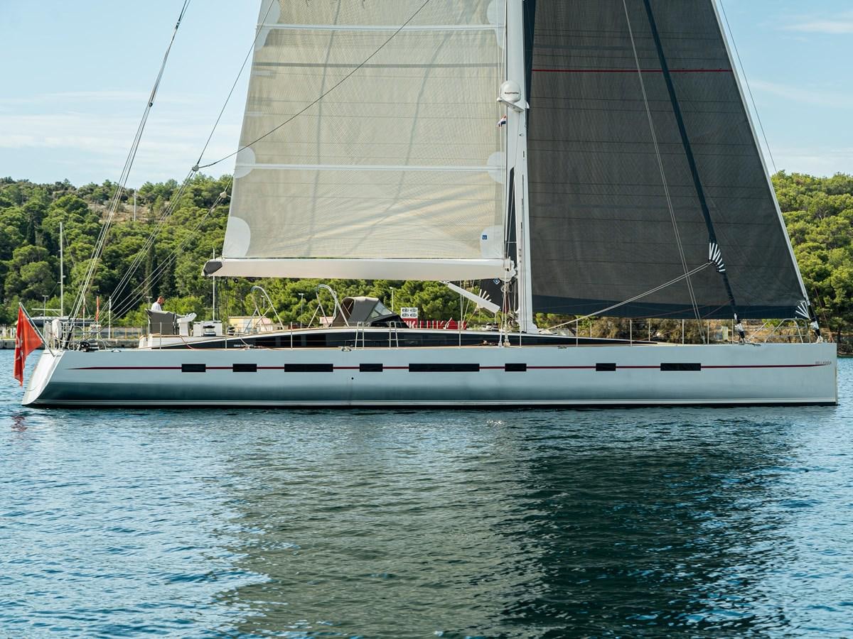 a sailboat on the water aboard BELKARA Yacht for Sale