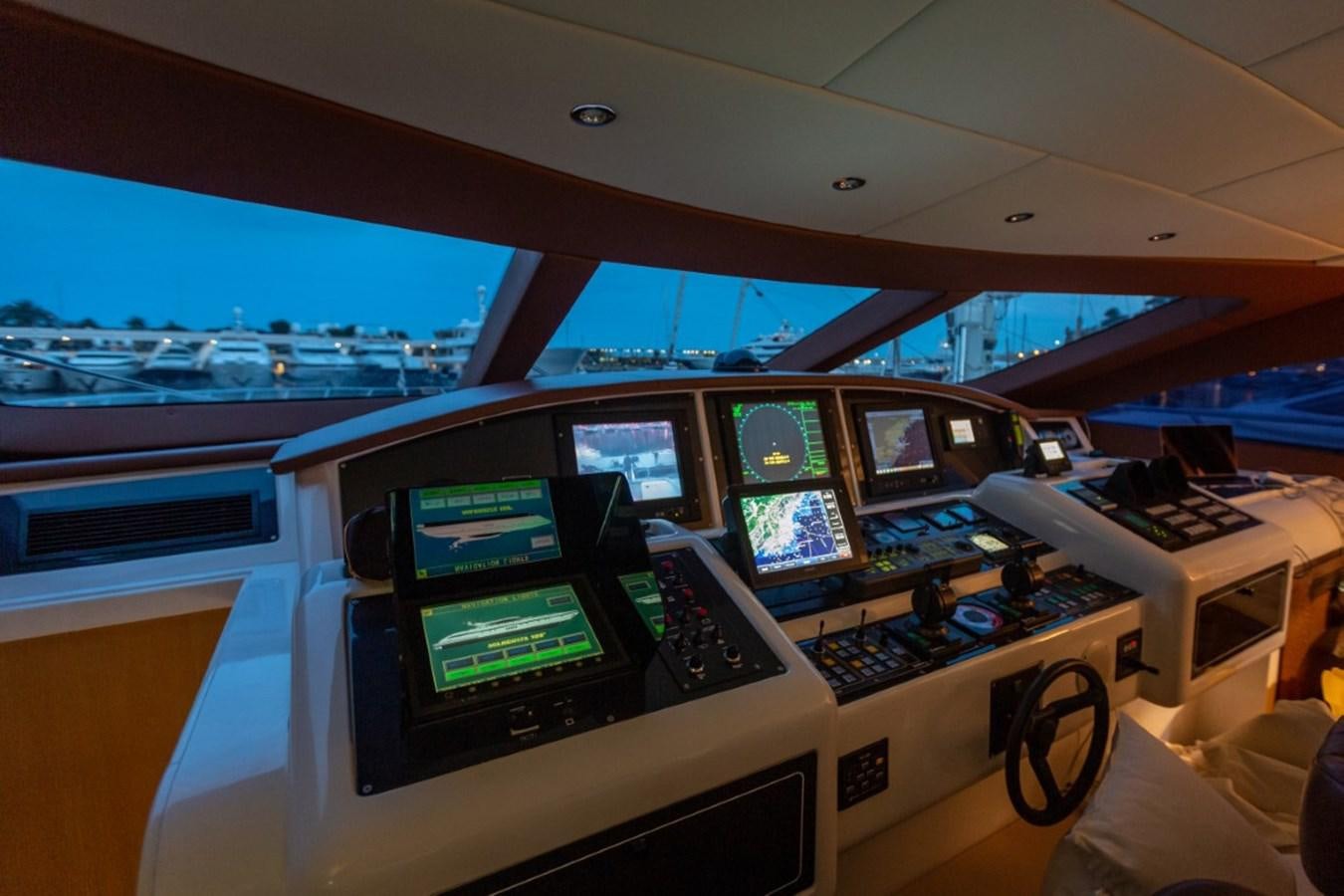 a cockpit of an airplane aboard BELISA Yacht for Sale