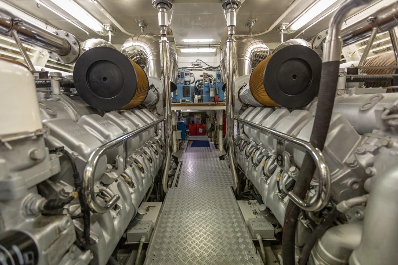 a large factory machinery aboard BELISA Yacht for Sale
