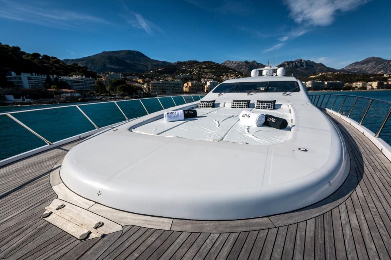 a boat on a deck aboard BELISA Yacht for Sale