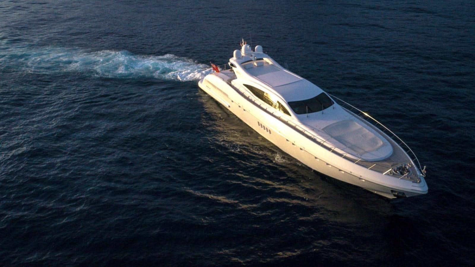 a white boat on the water aboard BELISA Yacht for Sale