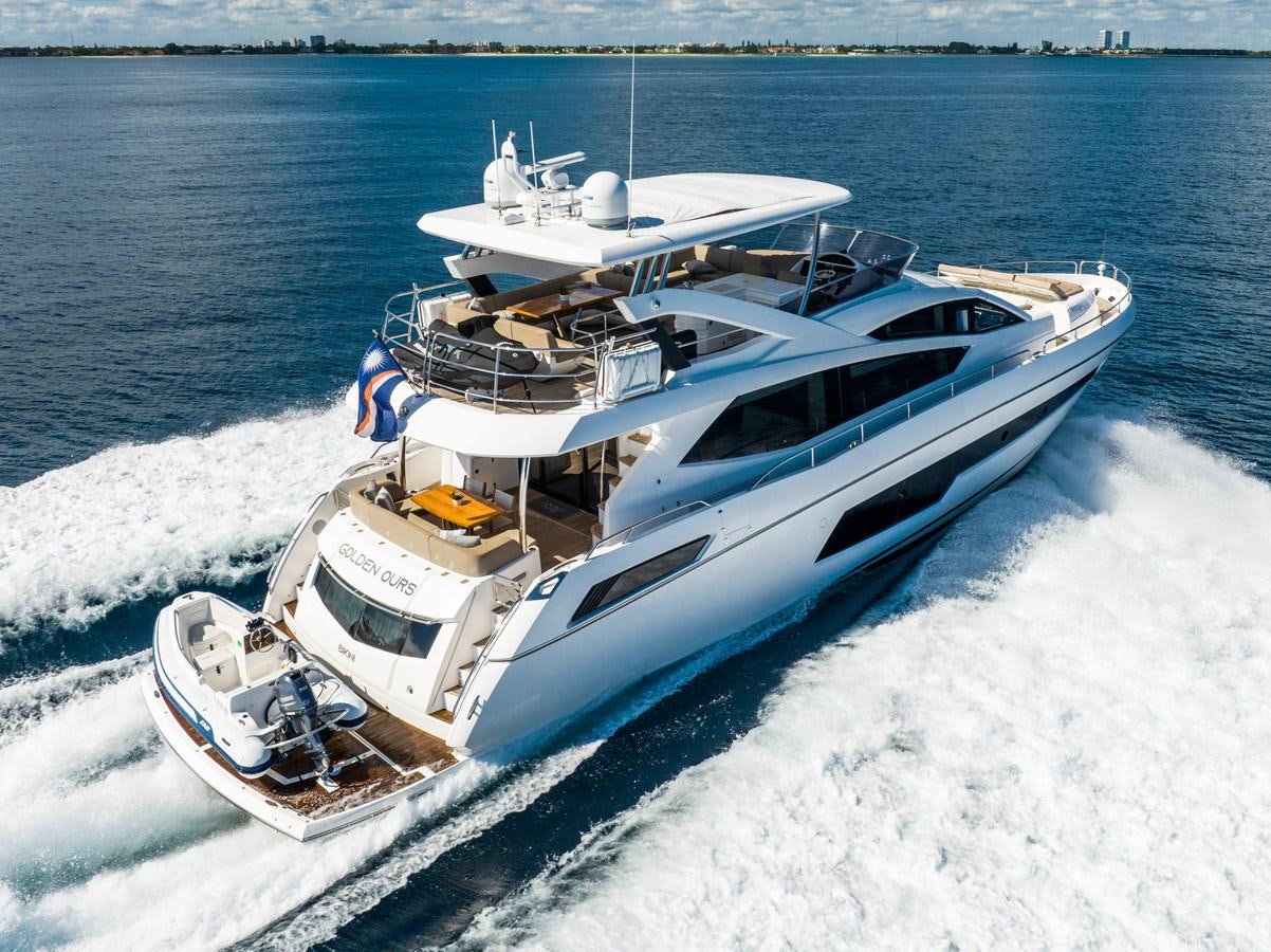 a boat on a body of water aboard GOLDEN OURS Yacht for Sale
