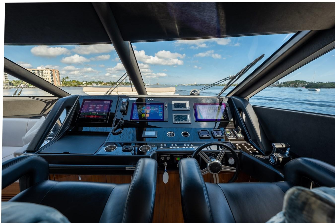 inside of a car aboard GOLDEN OURS Yacht for Sale