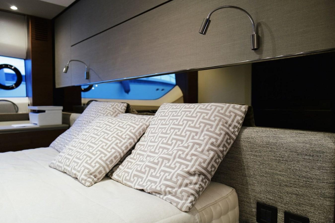 pillows on a bed aboard PRINCESS S65 Yacht for Sale