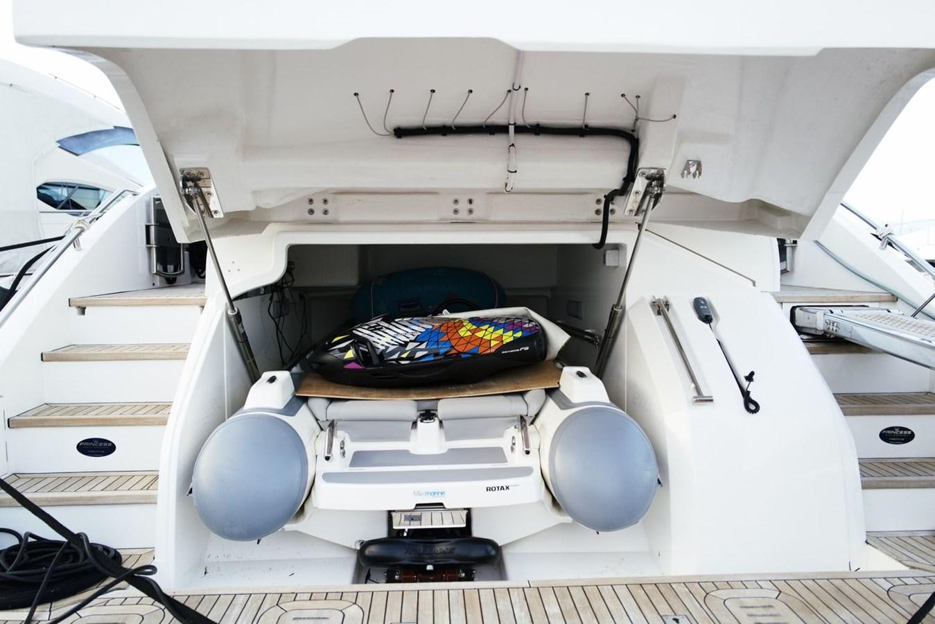 a space ship with a plate on it aboard PRINCESS S65 Yacht for Sale