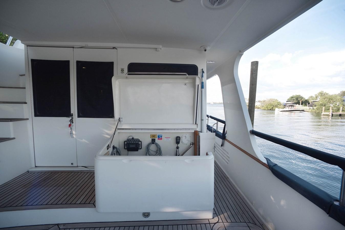 a white rectangular object on a deck aboard BLUE ROSY V Yacht for Sale