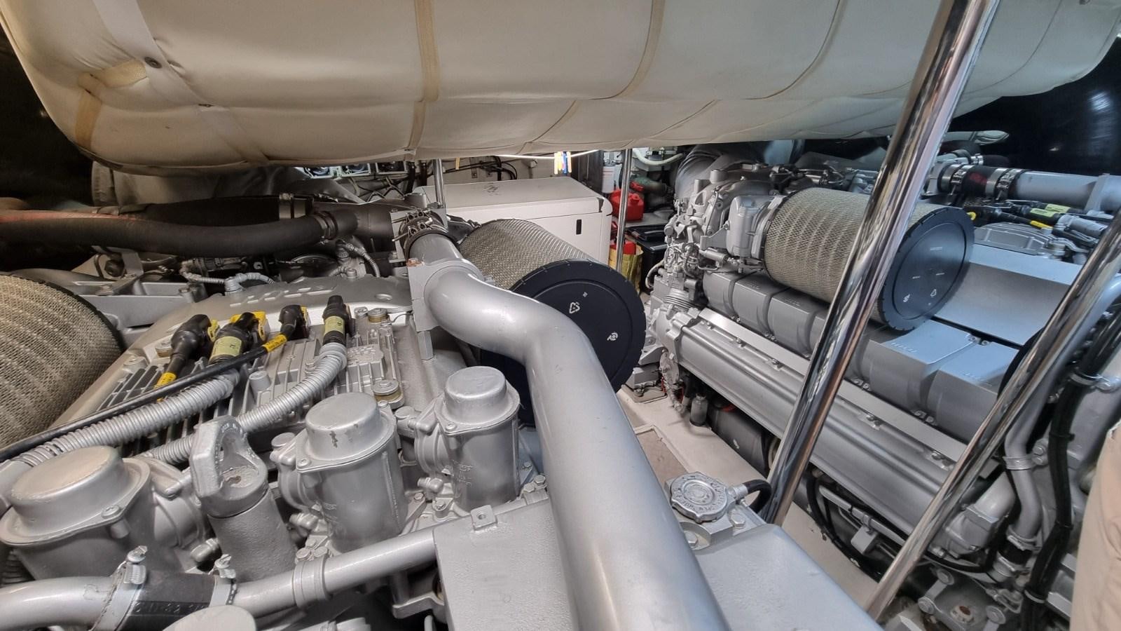 the inside of a car aboard GUSS 97 Yacht for Sale