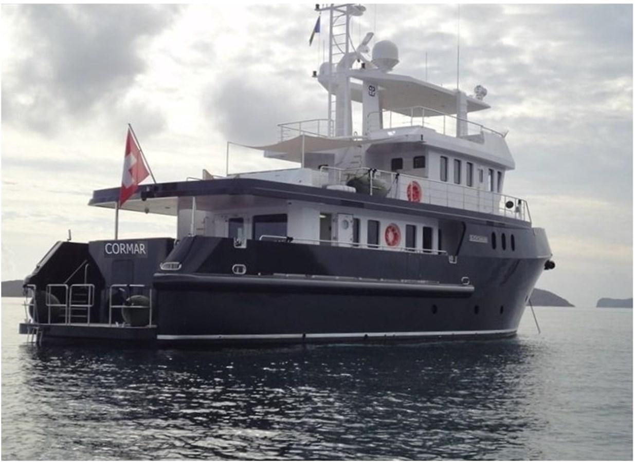 a large boat in the water aboard cormar Yacht for Sale