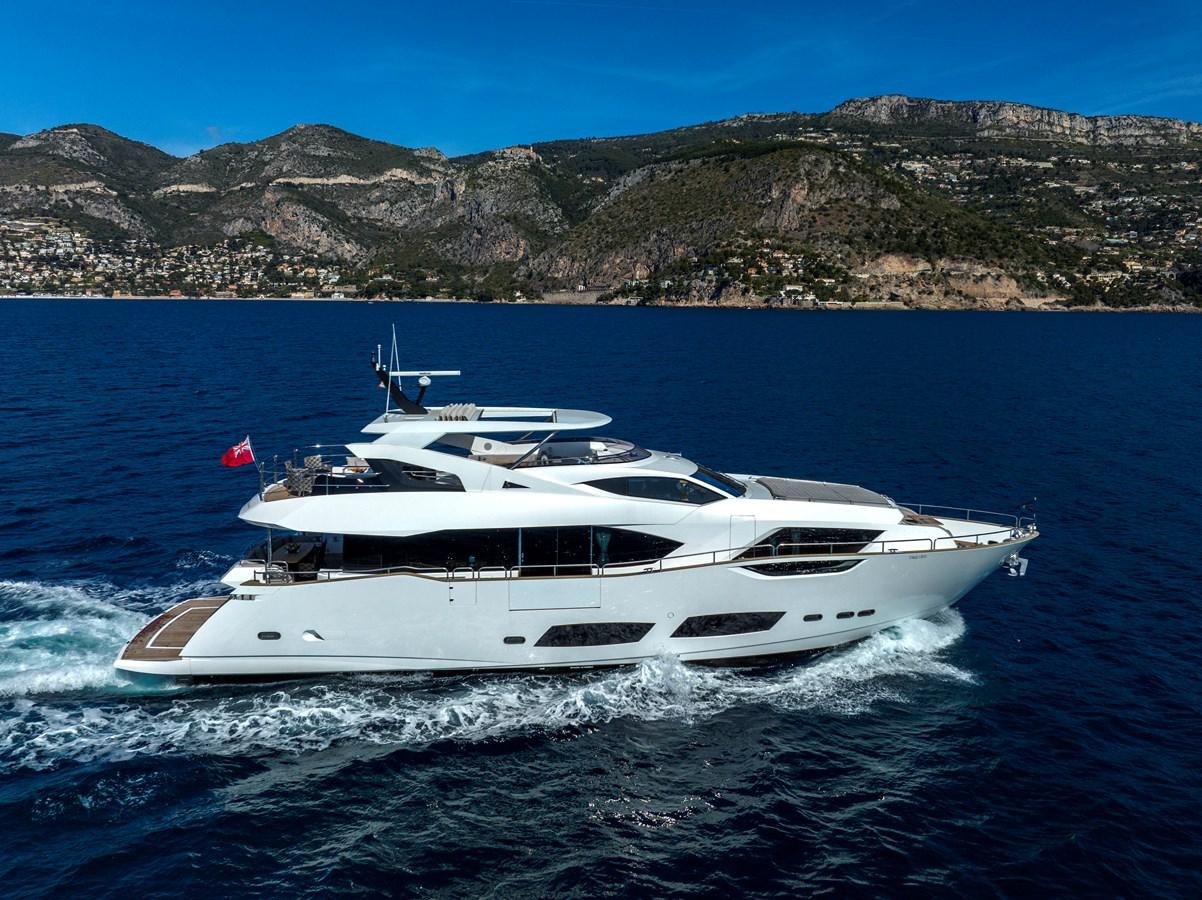a white yacht on the water aboard TAKE OFF Yacht for Sale
