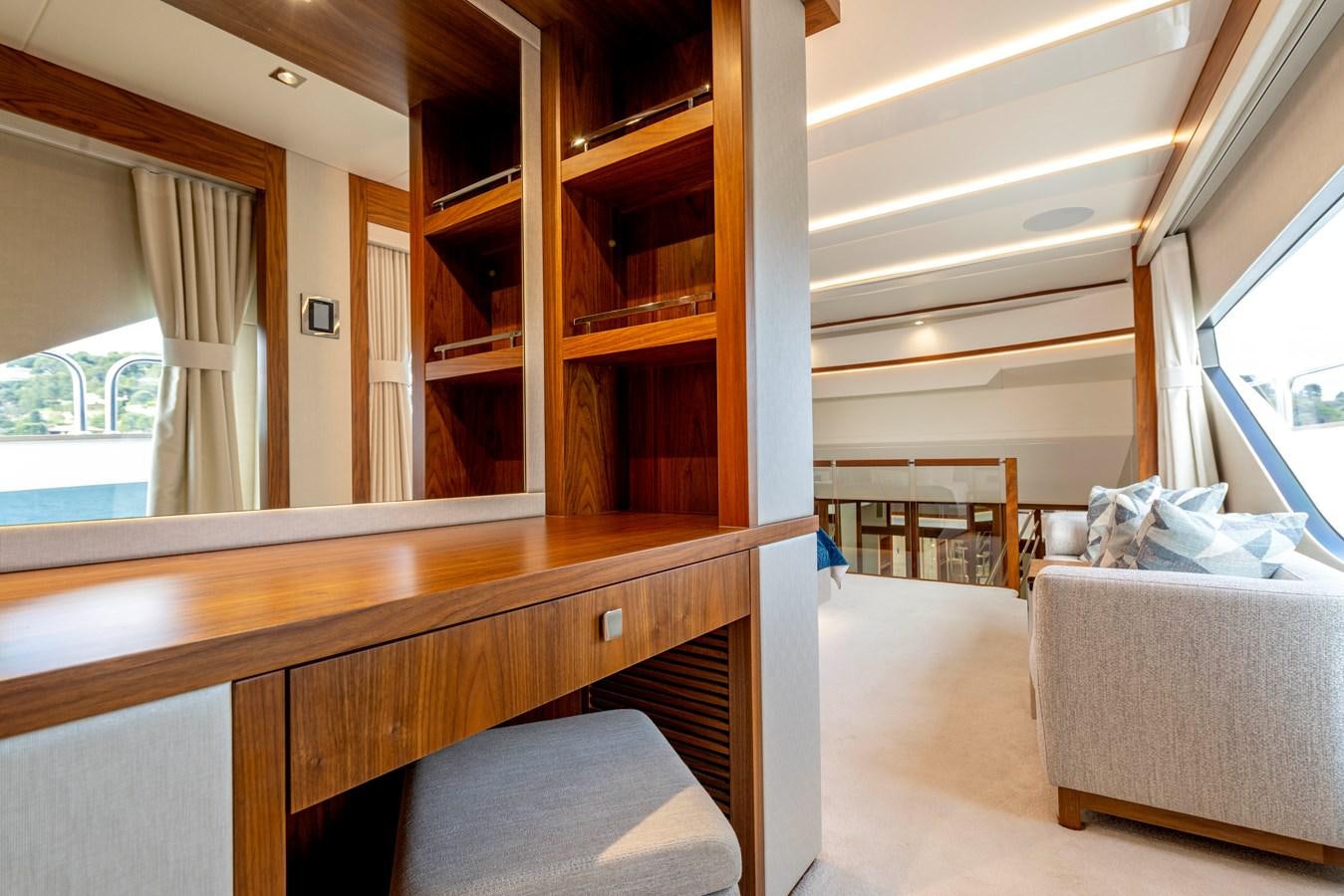 a room with a table and chairs aboard TAKE OFF Yacht for Sale