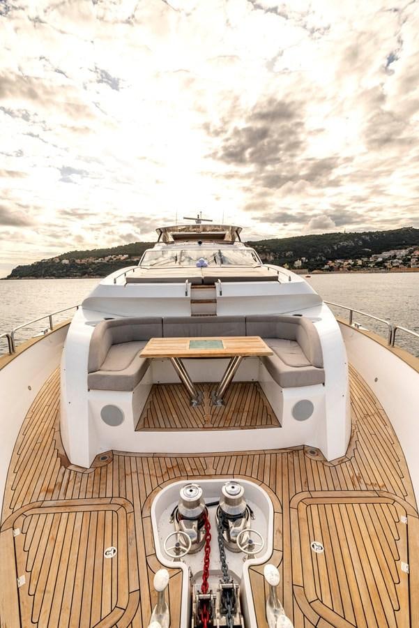 a wooden structure with a satellite dish on top aboard TAKE OFF Yacht for Sale