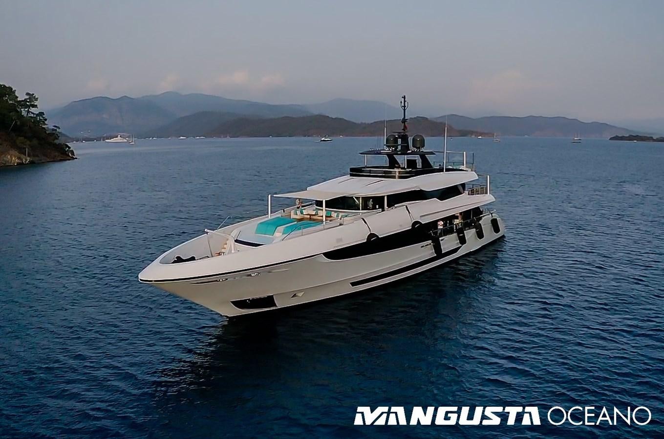 a white yacht in the water aboard SANCTUARY Yacht for Sale