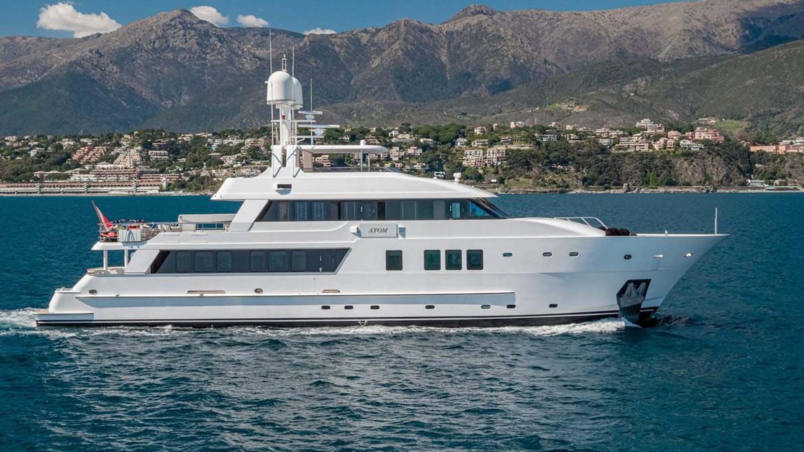 a boat on the water aboard ATOM Yacht for Sale