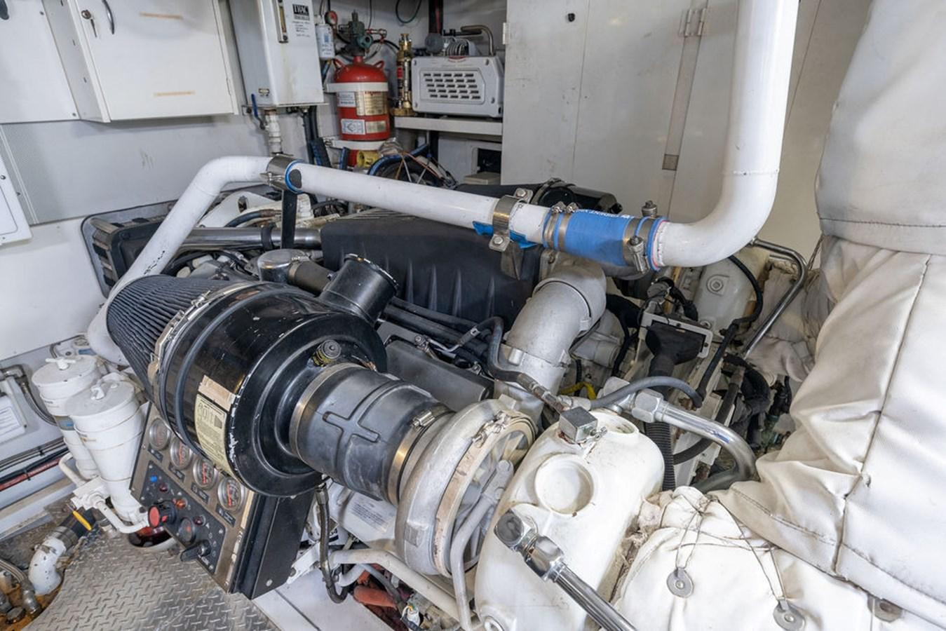 a machine with a blue tube aboard CHIP Yacht for Sale