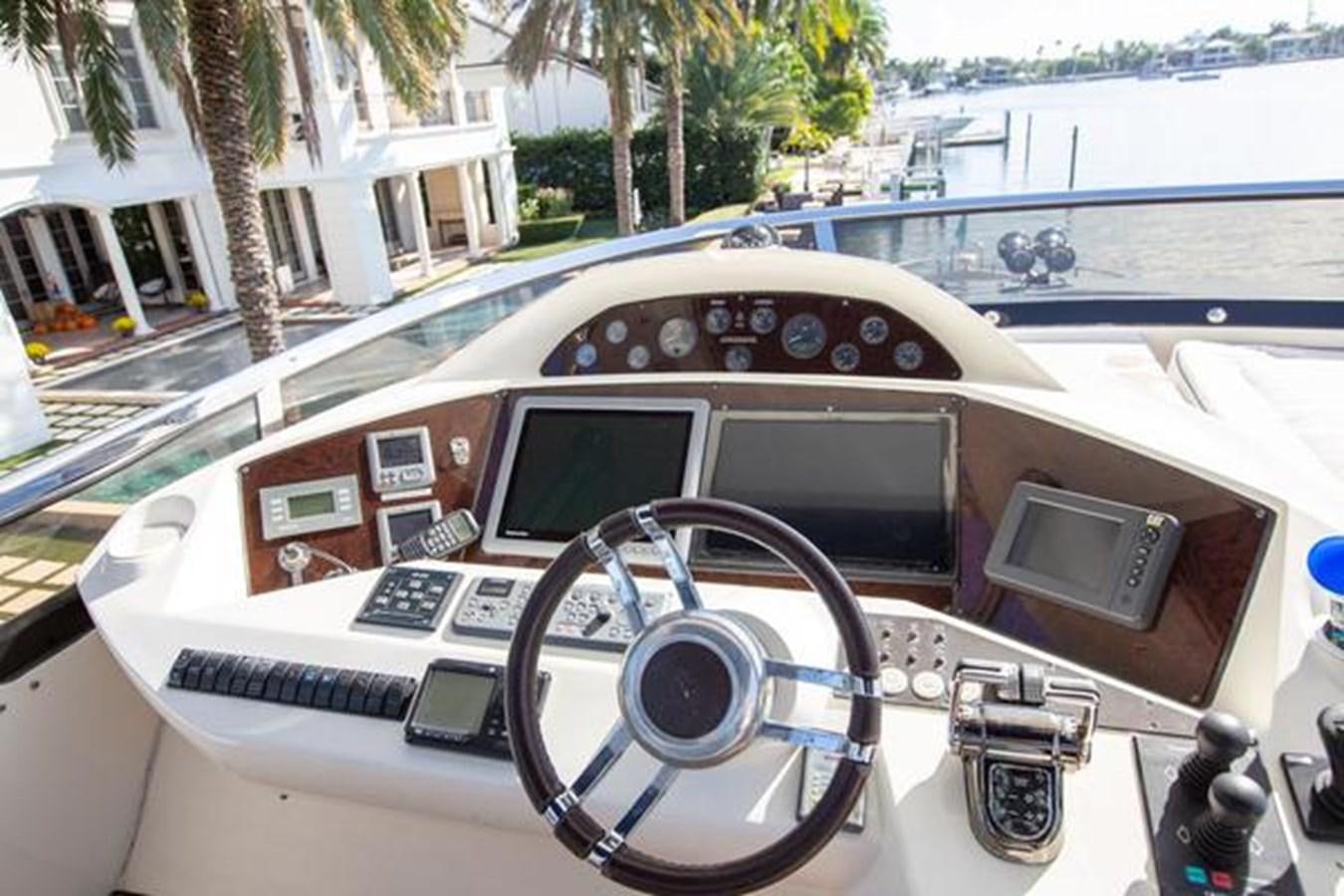 the inside of a car aboard THE CABANA Yacht for Sale
