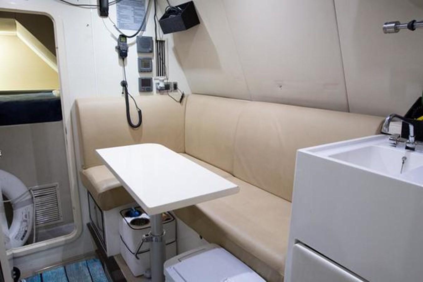 a white sink in a bathroom aboard THE CABANA Yacht for Sale